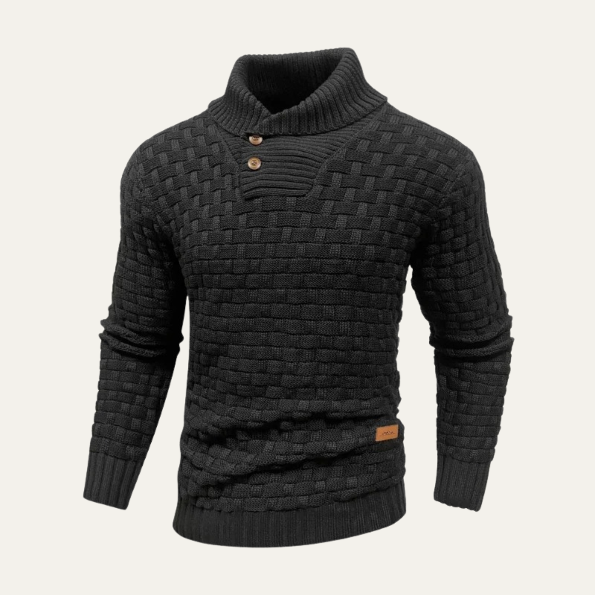 Men's Textured Knit Winter Sweater - VibreMode