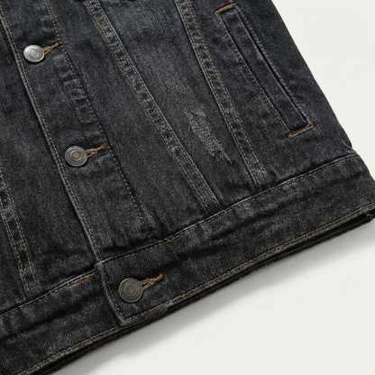 Men's Fleece Lined Denim Winter Jacket