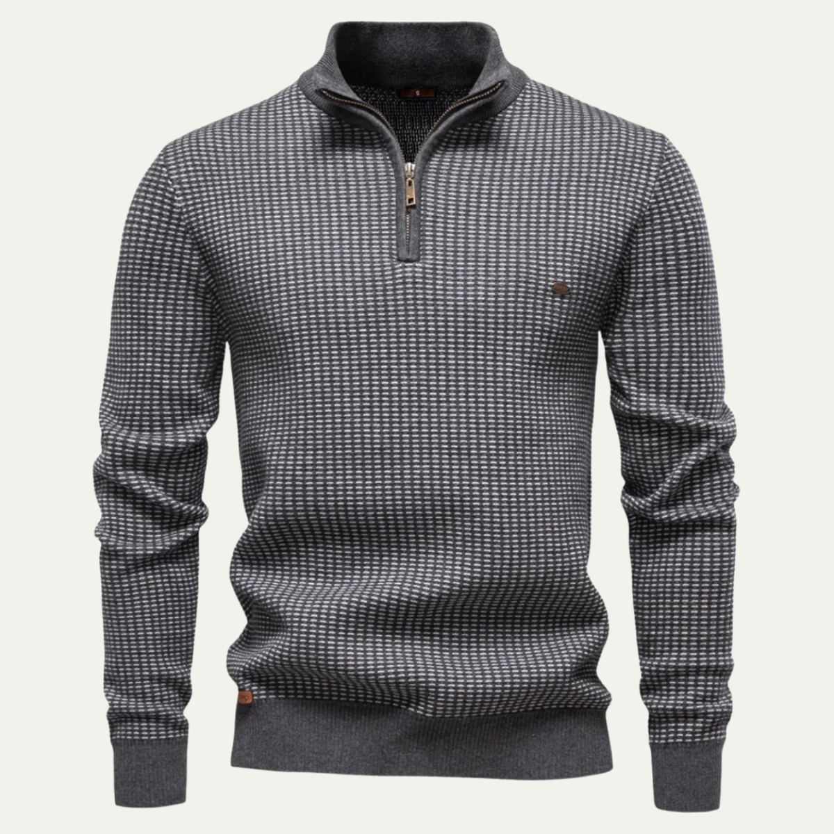 Men's Quarter Zip Warm Winter Sweater