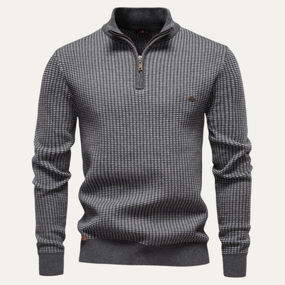 Men's Quarter Zip Warm Winter Sweater
