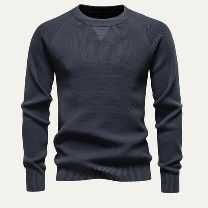Men's Slim Fit Soft Knit Sweater Red - VibreMode
