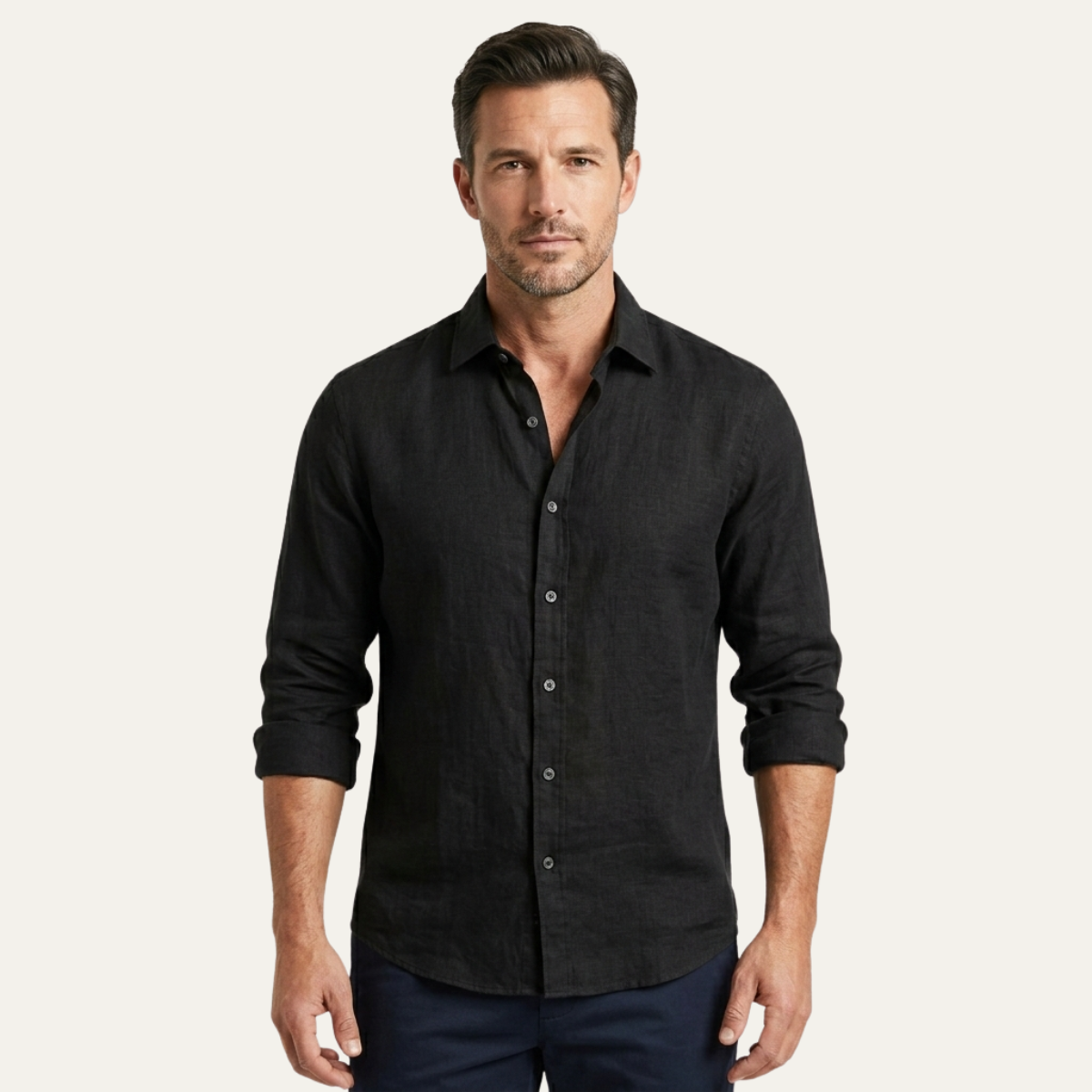 Mens Linen Button Up Shirt