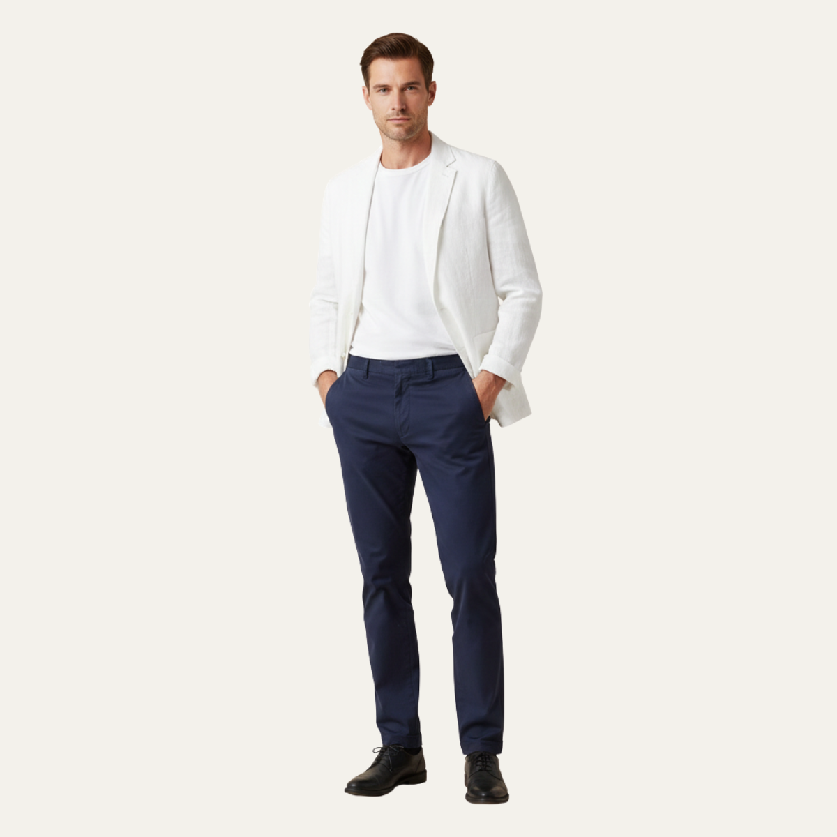 Men's Linen Blazer Lightweight Solid Color