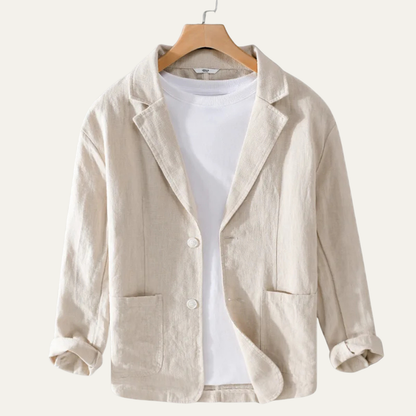Men's Solid Linen Blazer