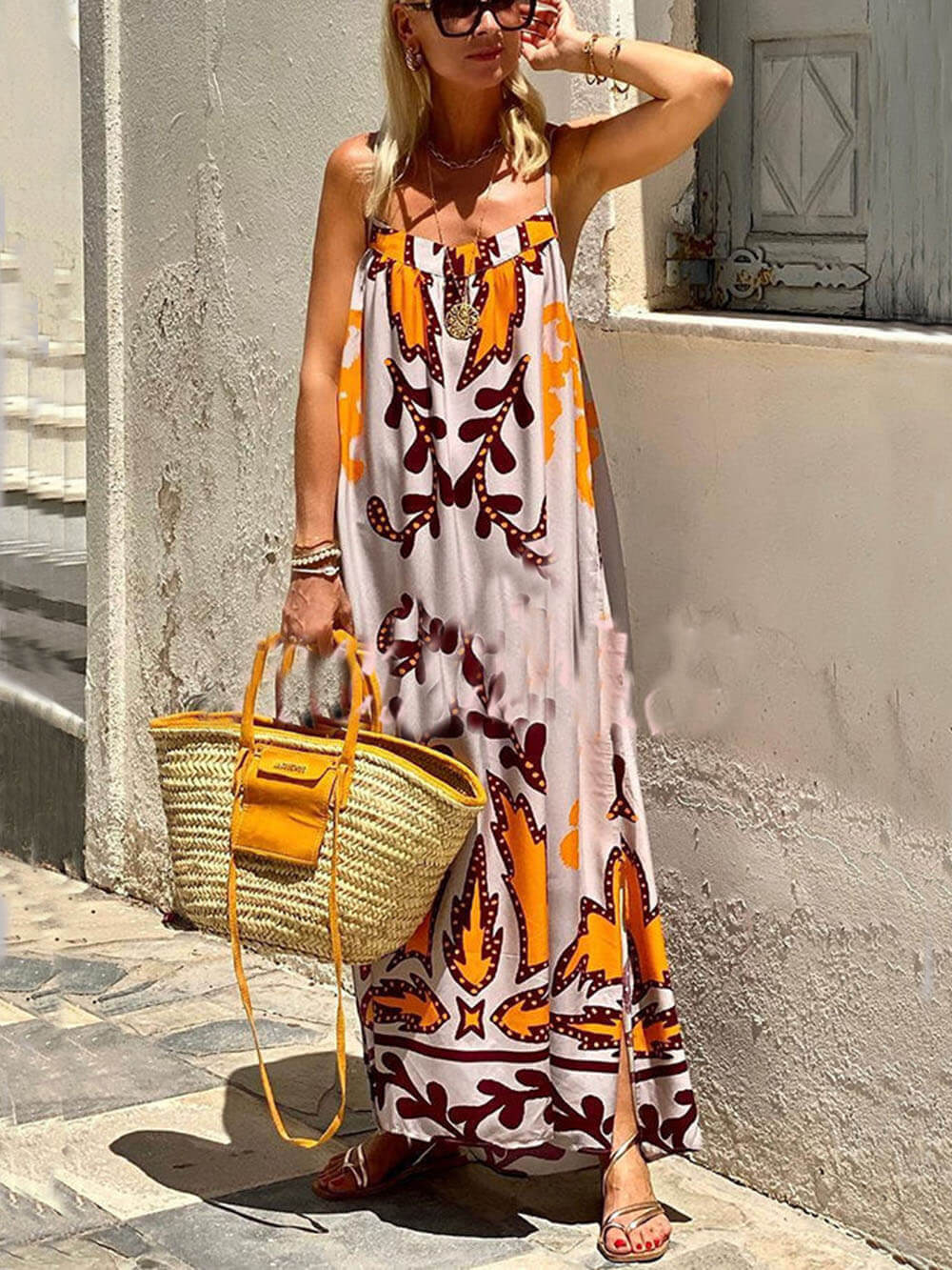 Vibrant Floral Flowy Summer Dress