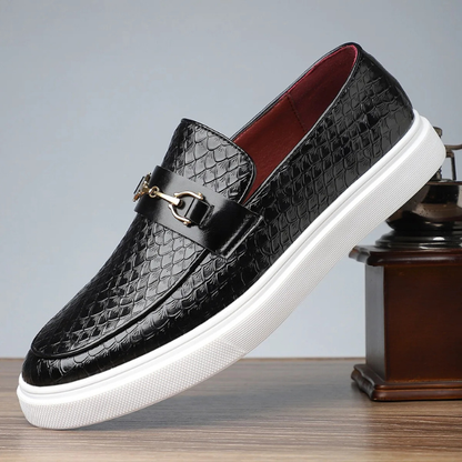 Men's Textured Slip-On Loafers