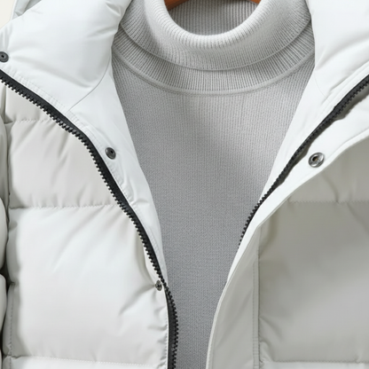 Men's Hooded Longline Puffer Coat Black