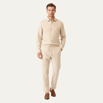 Men's Casual Breathable Summer Shirt Pants Set