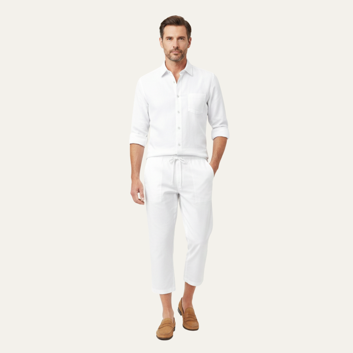 Mens Lightweight Summer Shirt Pants Set