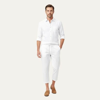 Mens Lightweight Summer Shirt Pants Set