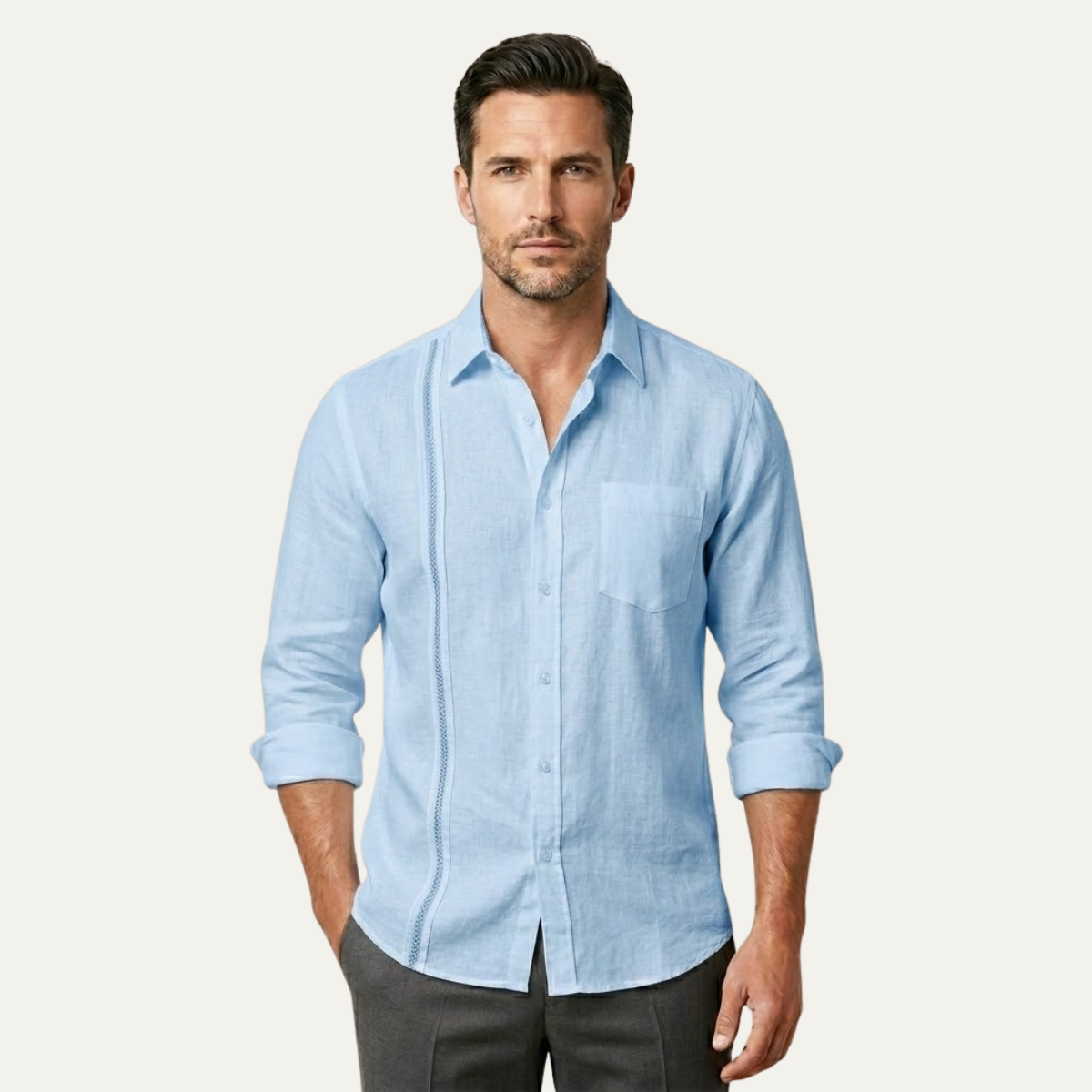 Men's Casual Beach Button Up Shirt