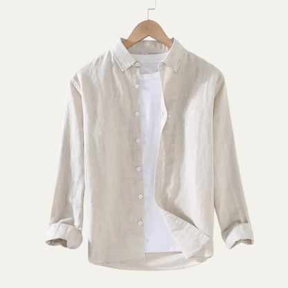 Men's Linen Cotton Vintage Shirt - VibreMode