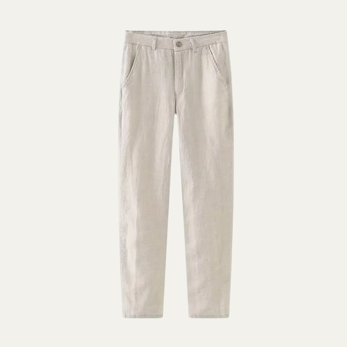 Alderfall Men's Linen Pants Loose Fit Casual Beige - VibreMode
