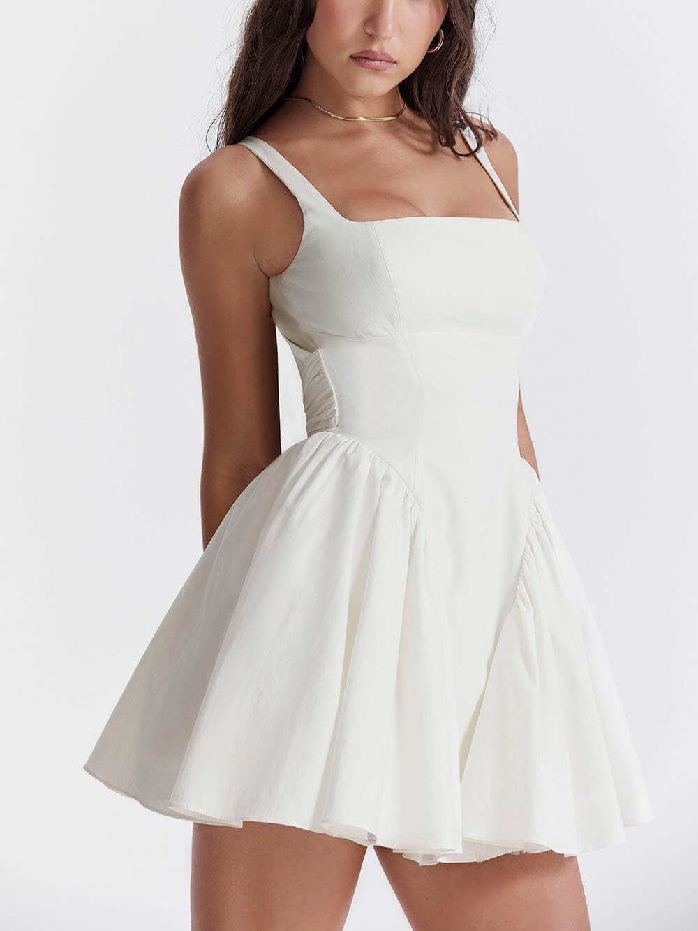 White Floral Little Dress