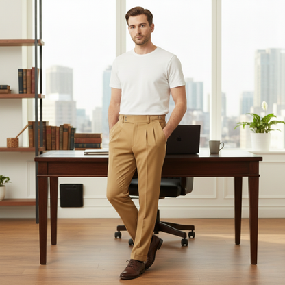 Men's Slim Fit Business Suit Pants Classic
