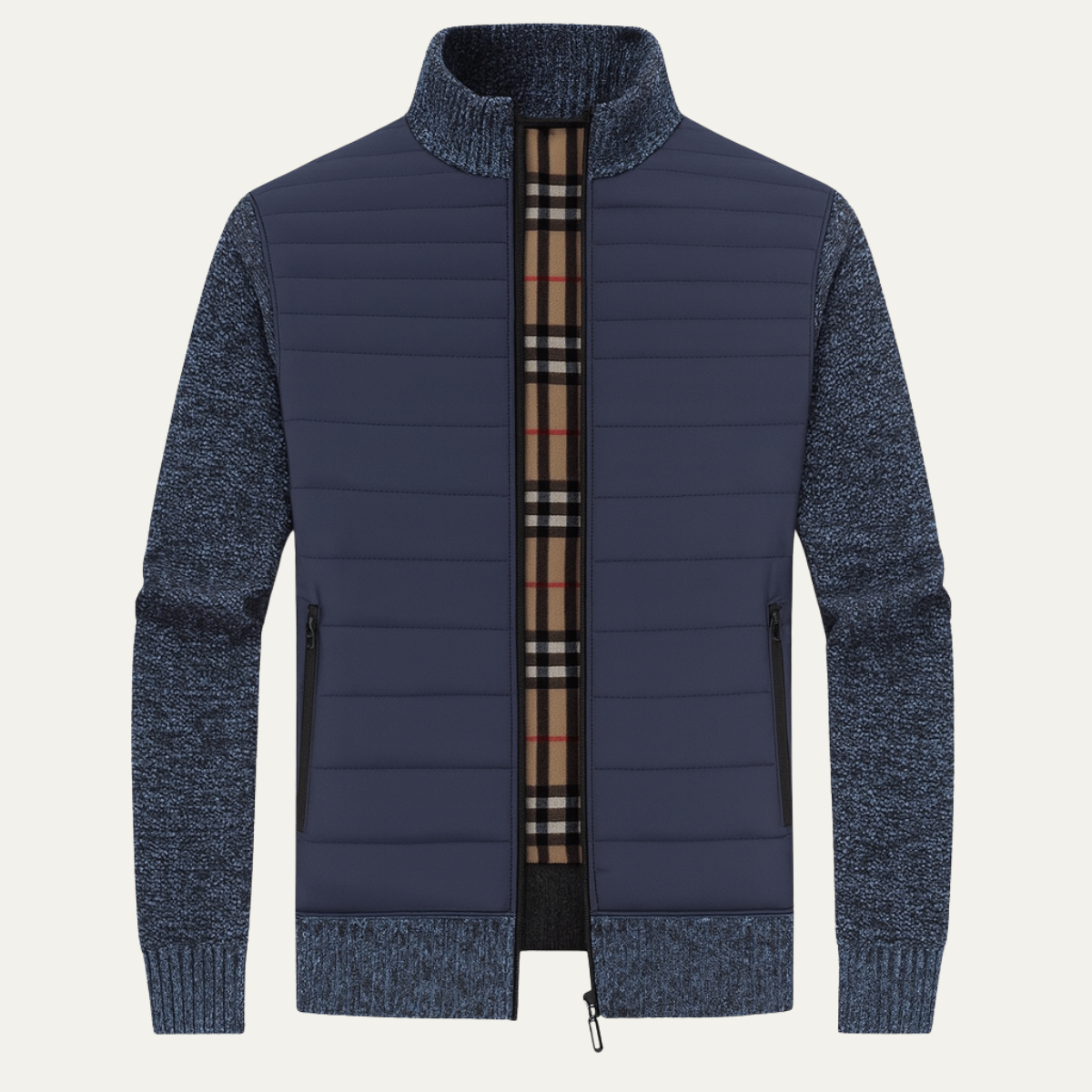 Men's Padded Stand Collar Winter Jacket - VibreMode