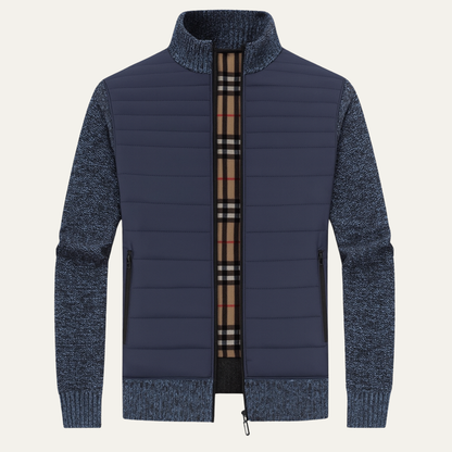 Men's Padded Stand Collar Winter Jacket - VibreMode