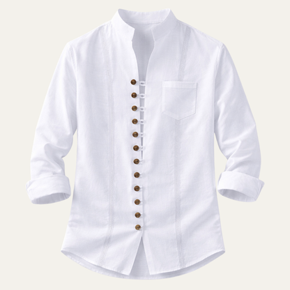 Men's Retro Casual Shirt Multi Button Summer - VibreMode