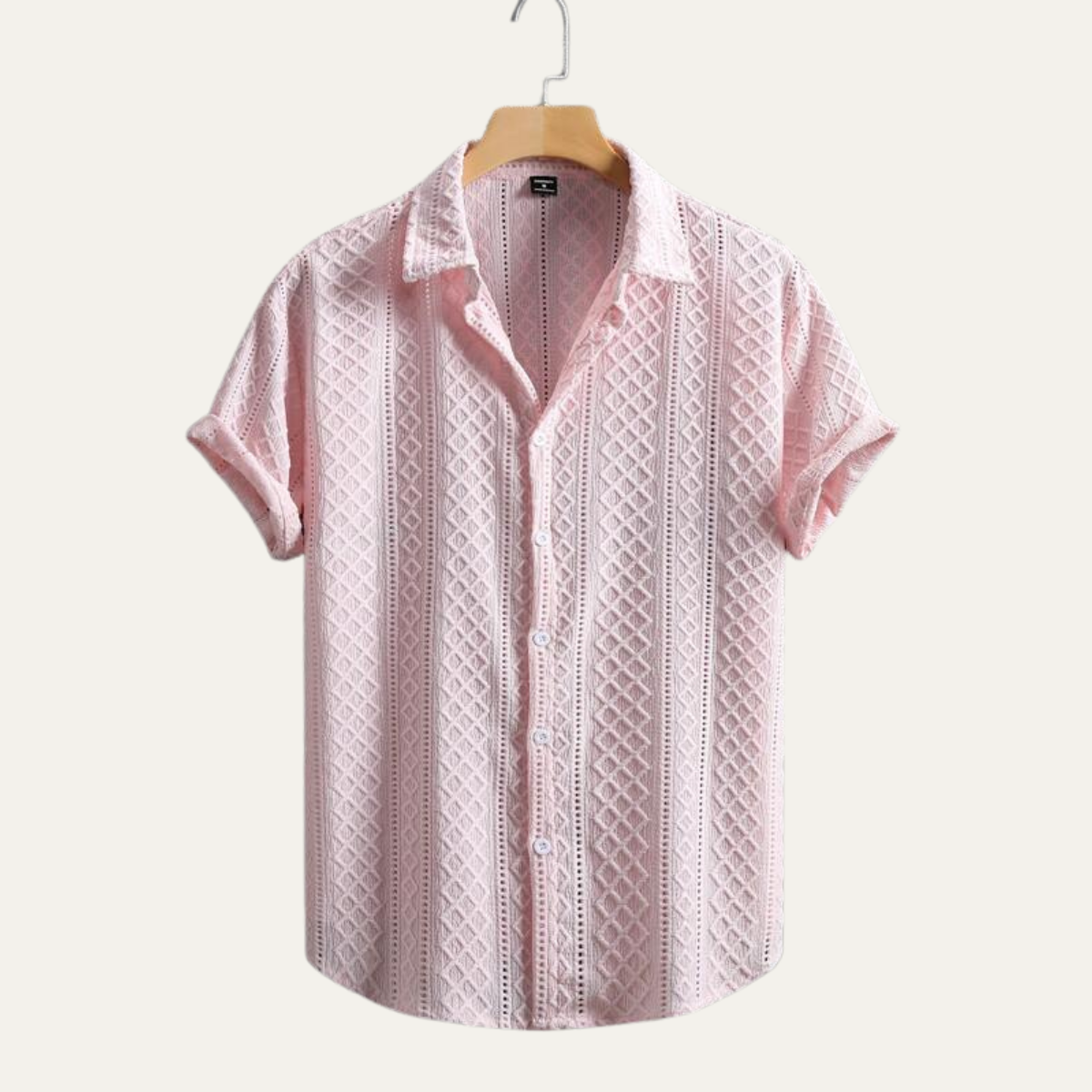 Men's Soft Textured Button Up Shirt - VibreMode