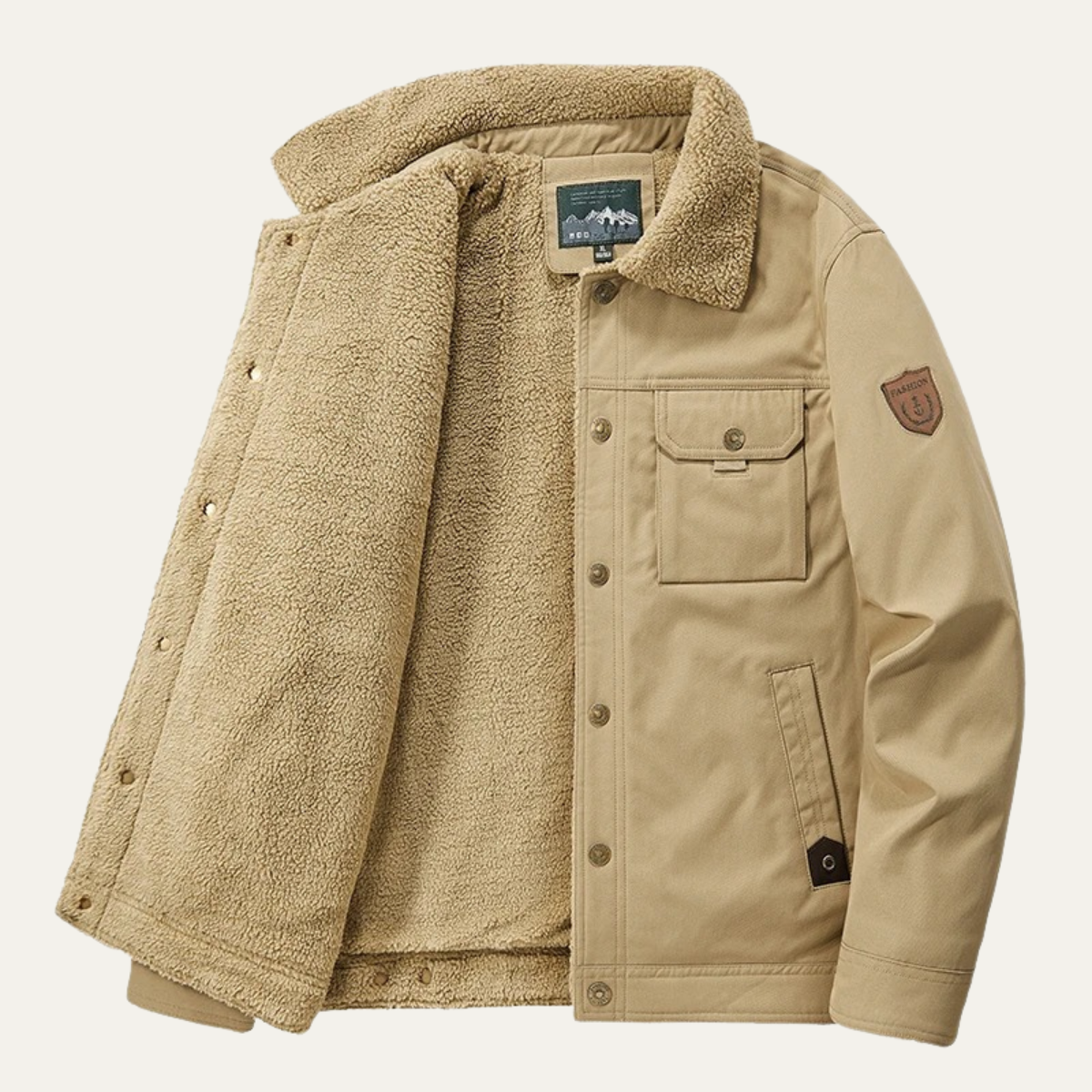 Men's Fleece Lined Winter Jacket - VibreMode