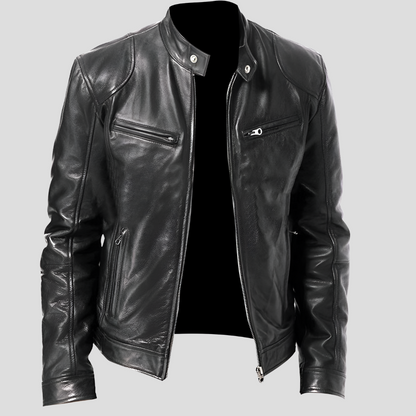 Men's Classic Leather Jacket - VibreMode
