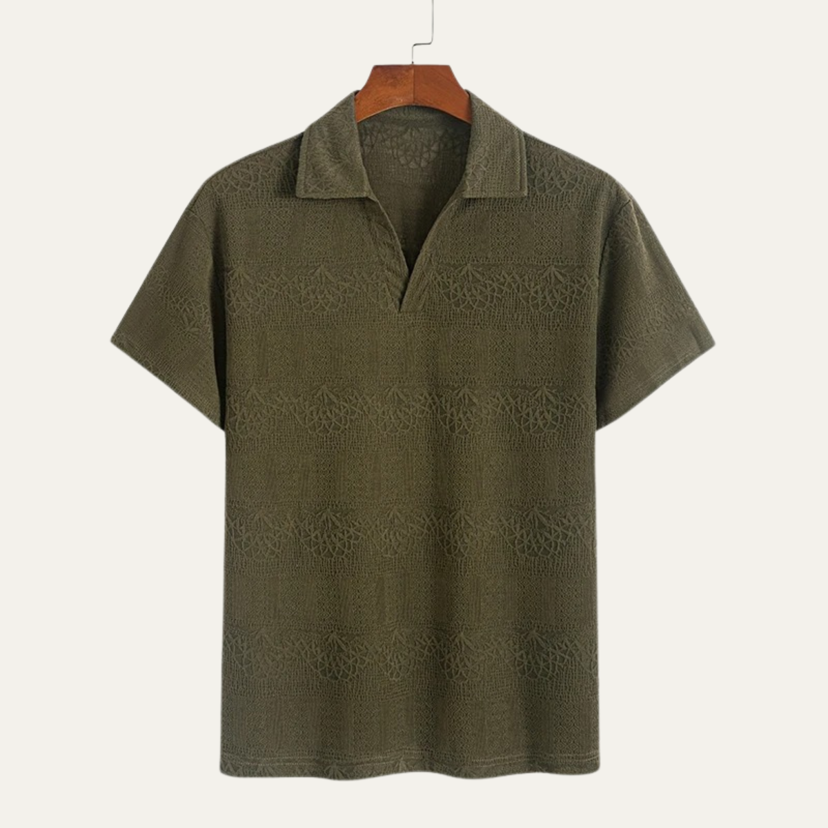 Men's V Neck Knitted Polo Shirt Breathable - VibreMode