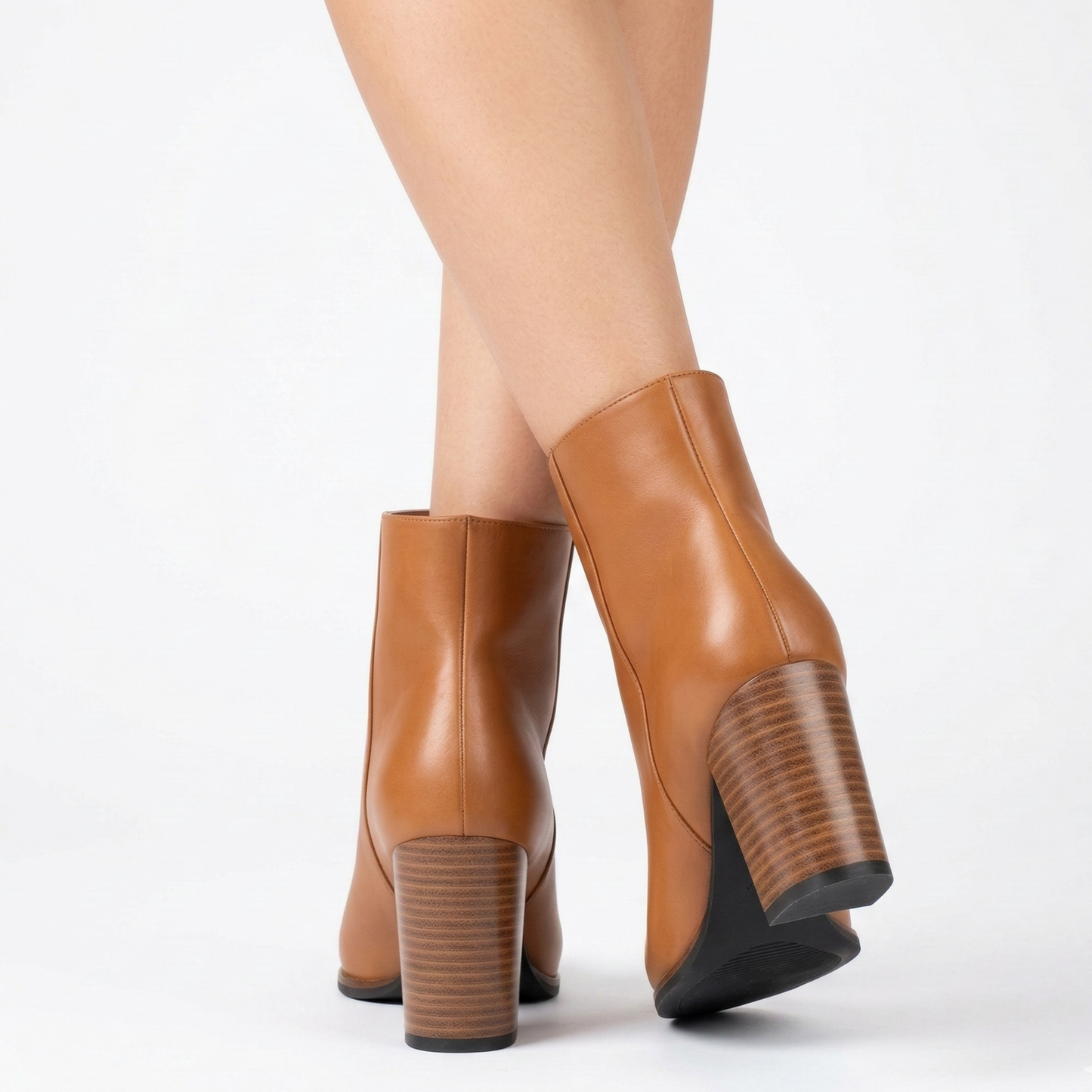 Ankle Boots Block Heel Side Zip  Women