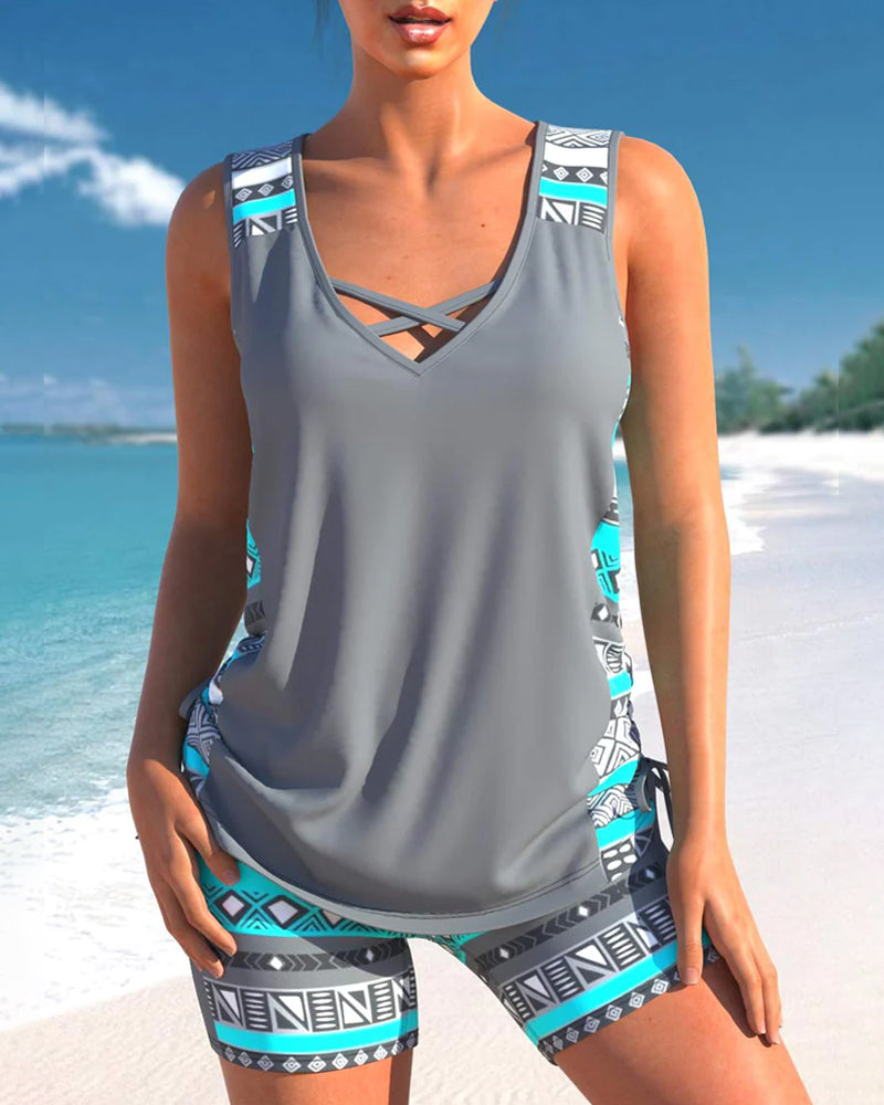 Fashionable Women's Tankini Swimsuit