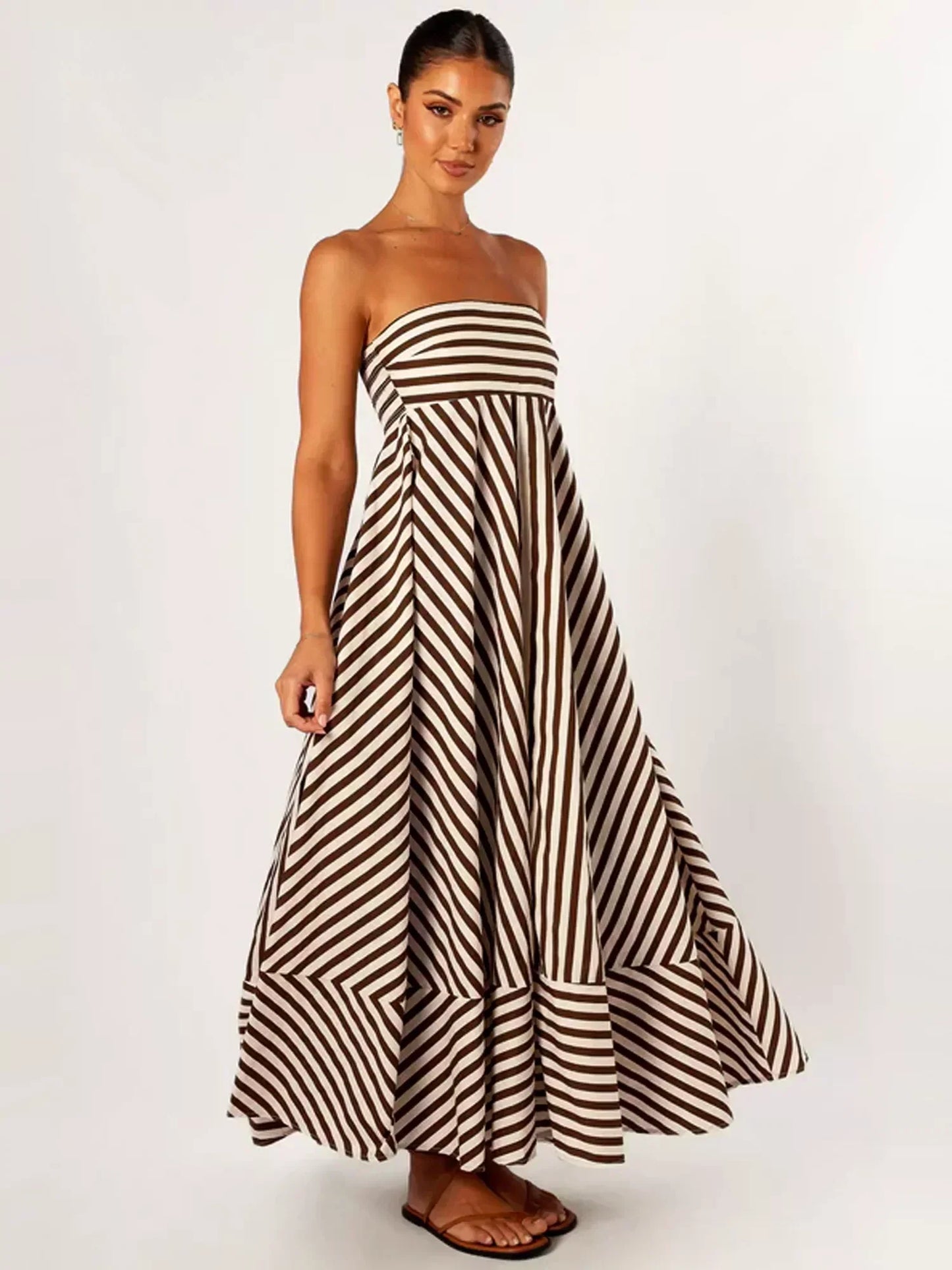 Women's Strapless Maxi Dress Elegant