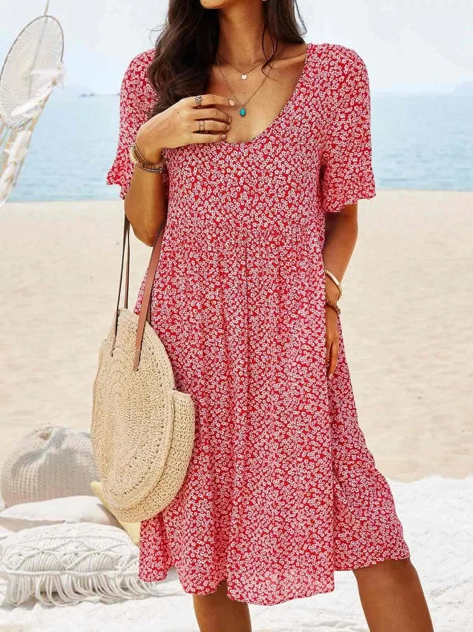 Women's Floral V-Neck Summer Sundress