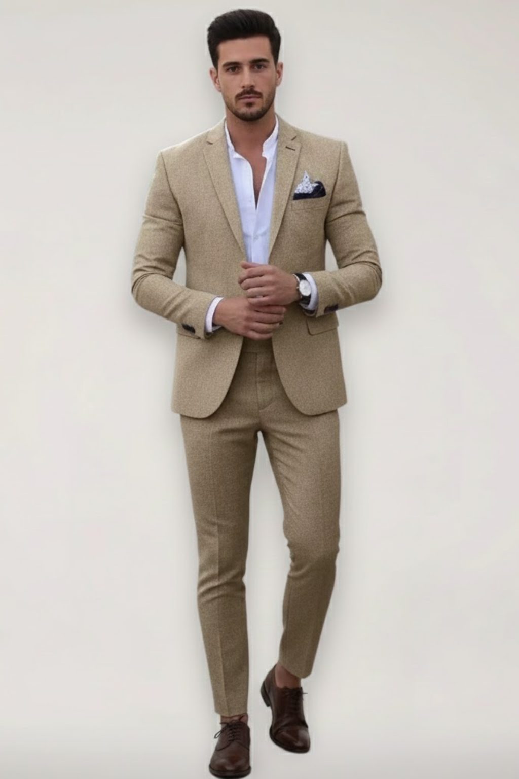 Stylish Men's Slim Fit Spring Suit Set - VibreMode