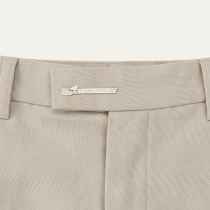Men's Slim Fit Stretch Dress Pants Elegant Silver