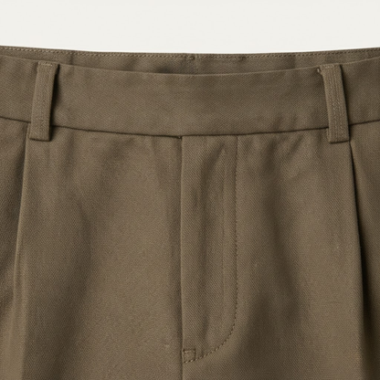 Men's Wool Business Pants Straight Leg