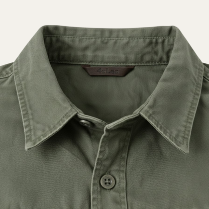 Men's Cotton Cargo Shirt Solid Color Multi Pocket