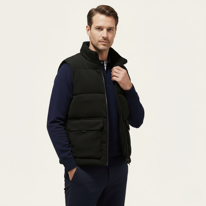 Mens Corduroy Quilted Gilet Lightweight