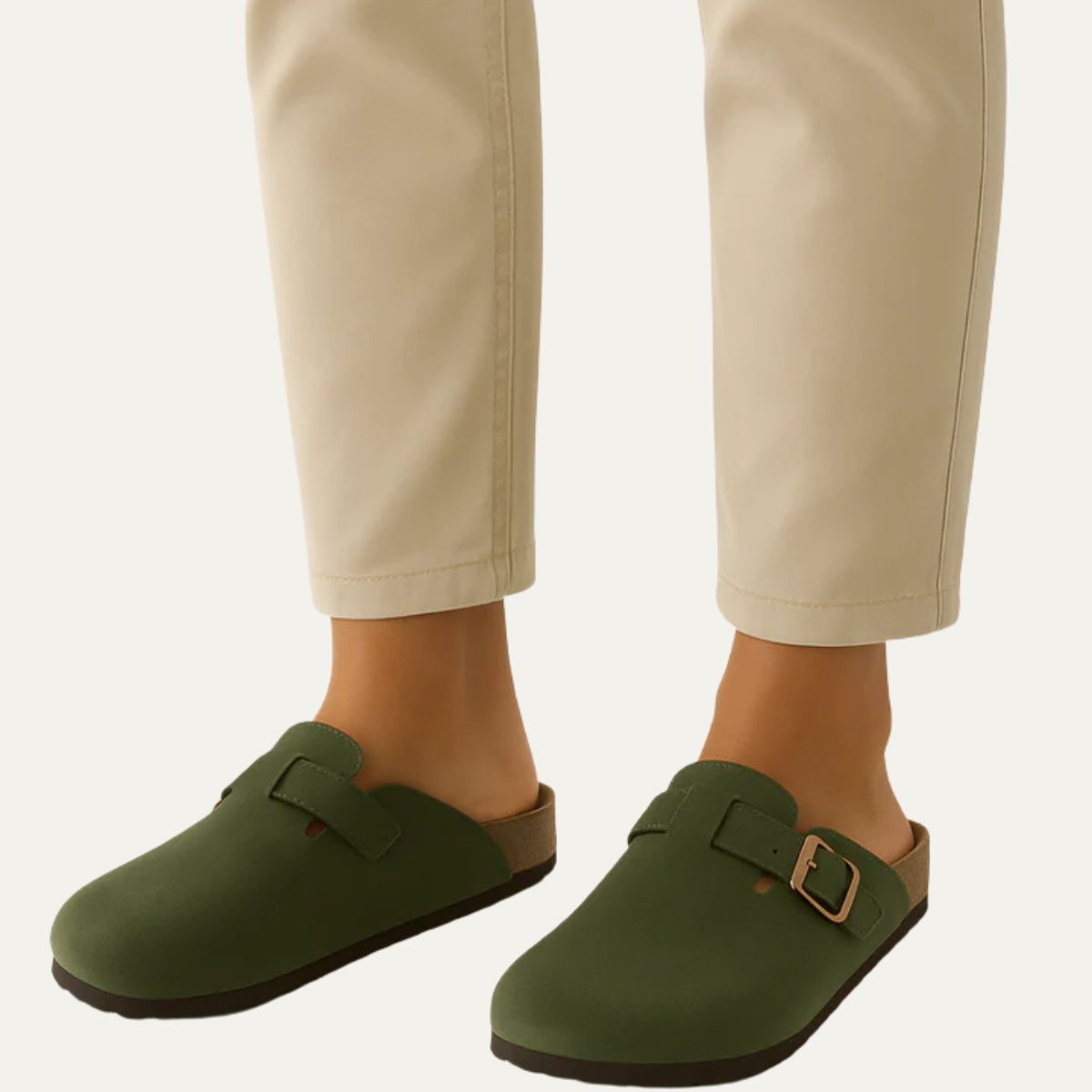 Men's Suede Moccasin Slippers Green