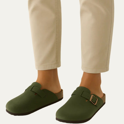 Men's Suede Moccasin Slippers Green