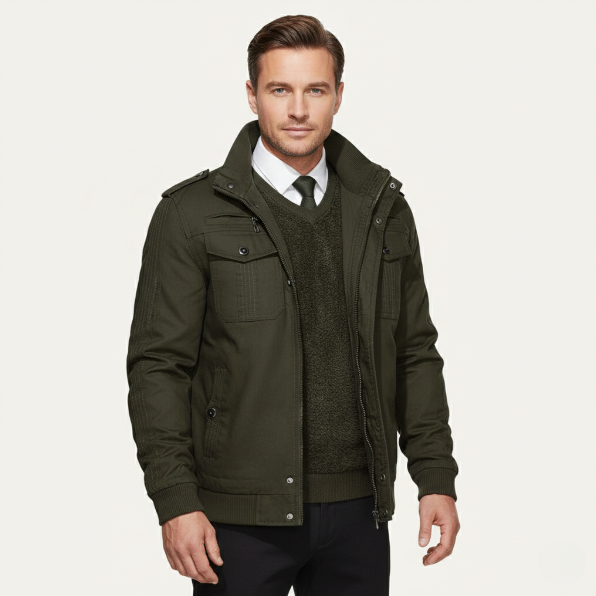 Macerata Men's Thermal Zip-Up Fleece Jacket