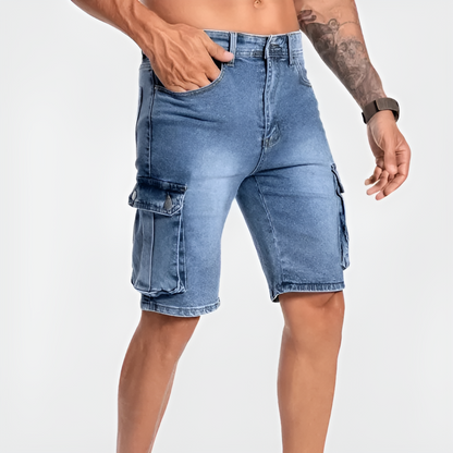 Men's Denim Cargo Shorts
