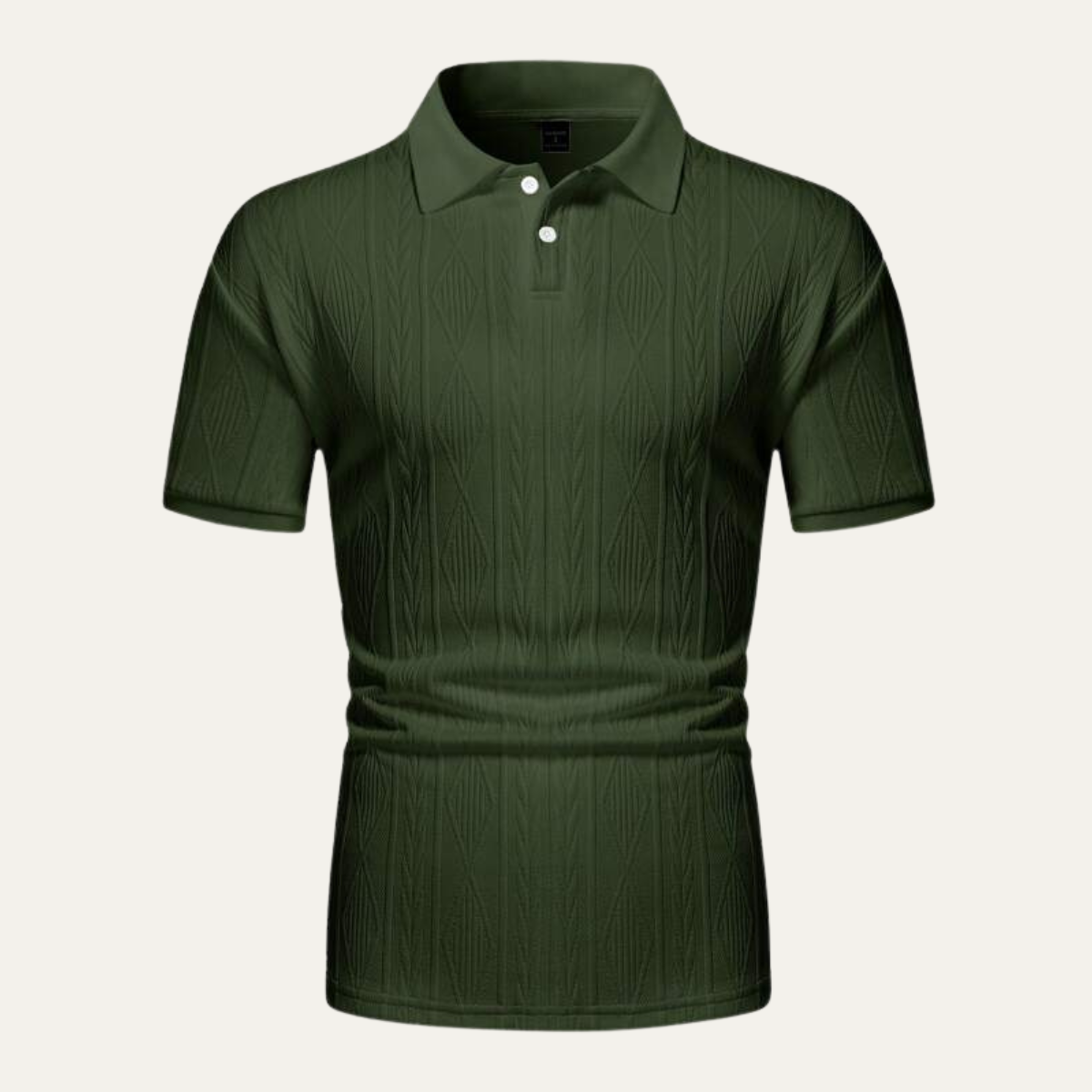 Men's Textured Polo Shirt Button Up - VibreMode