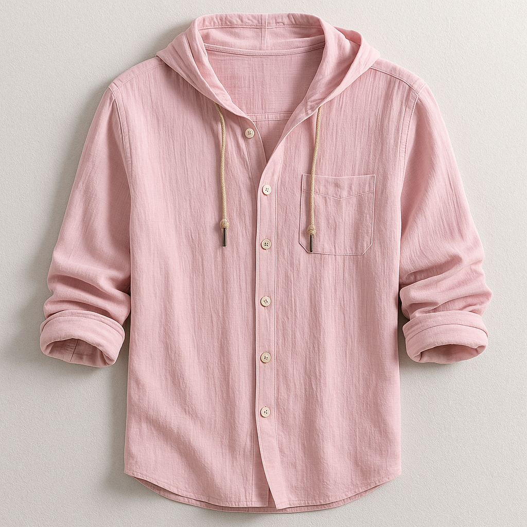 Men's Long-Sleeve Hoodie With Chest Pocket