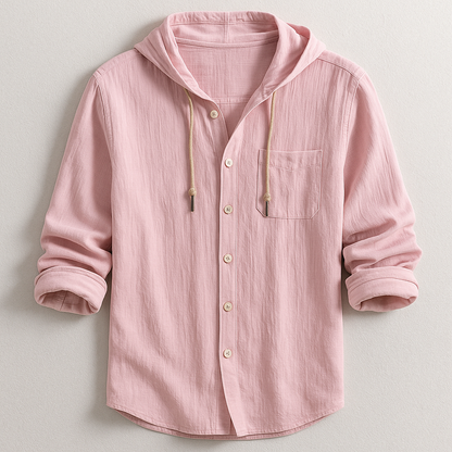 Men's Long-Sleeve Hoodie With Chest Pocket