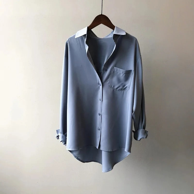Women's Satin Office Shirt - VibreMode