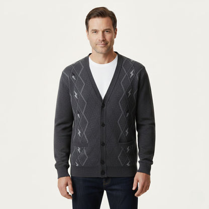 Men's V Neck Cardigan Sweater With Pockets