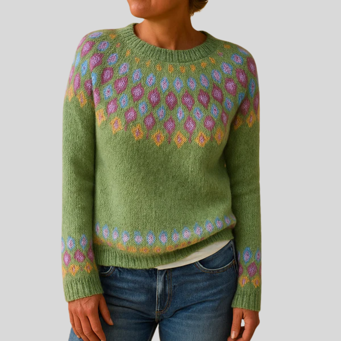 Women's Wool Sweater Printed - VibreMode