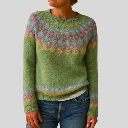 Women's Wool Sweater Printed - VibreMode