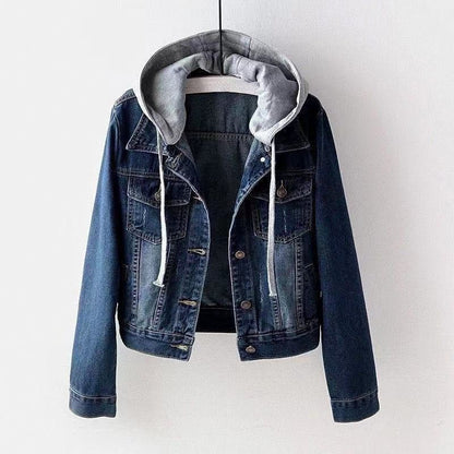 Classic Blue Hooded Denim Jacket