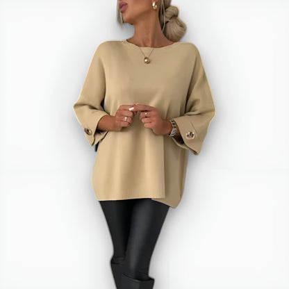 Women's Soft Crewneck Sweater Mid-Length Sleeve