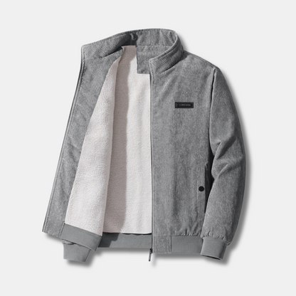 Fuzzy Sherpa Lined Corduroy Coat - VibreMode