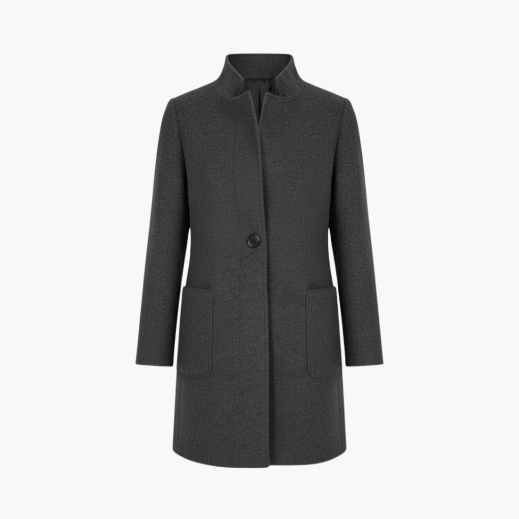 Women's Coat Stand Collar Pockets
